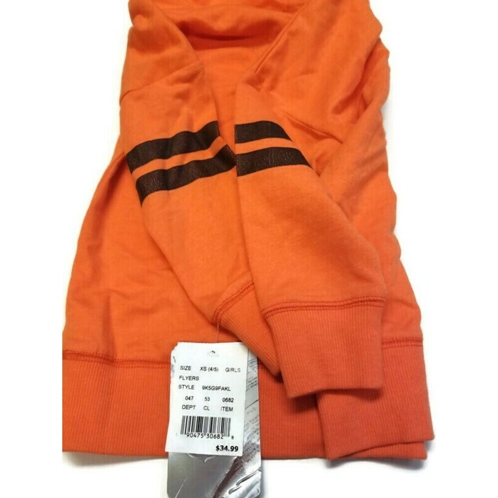 NHL Philadelphia Flyers Long Sleeve Hoodie Sweatshirt Girls Size M Orange - Picture 4 of 4